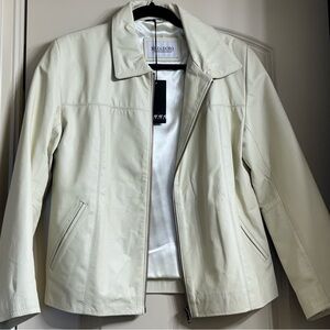 Reza Duro Cream leather jacket.